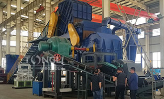 Large metal crushing production line helps waste recycling