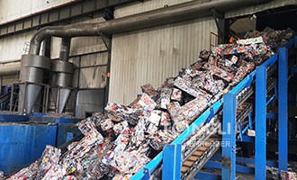 Used baled cans crushing and sorting production line helps resources reuse