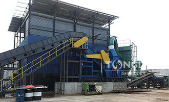 Large Scrap Steel Crushing Production Line Customer Site In Qatar