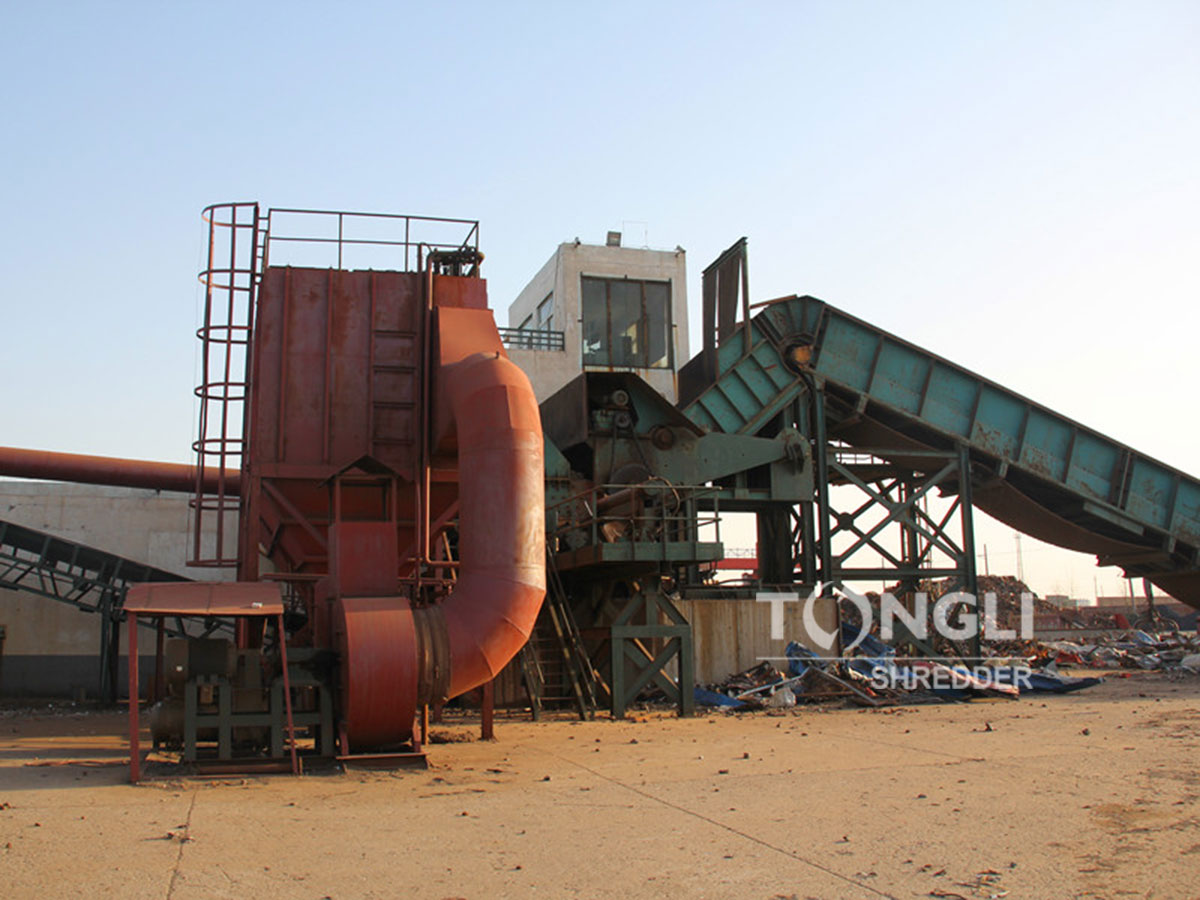 large scrap metal recycling plant