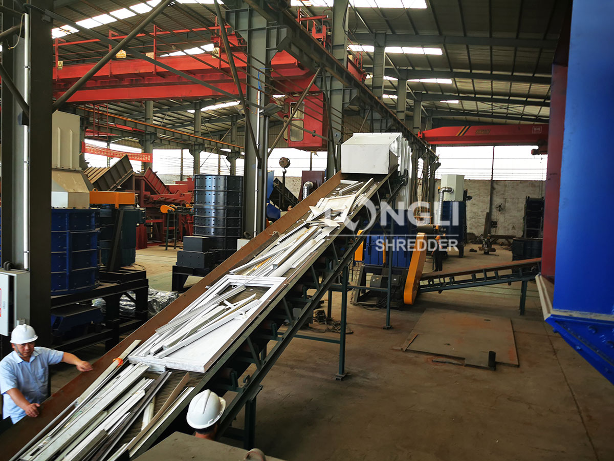 plastic steel frame crushing production line