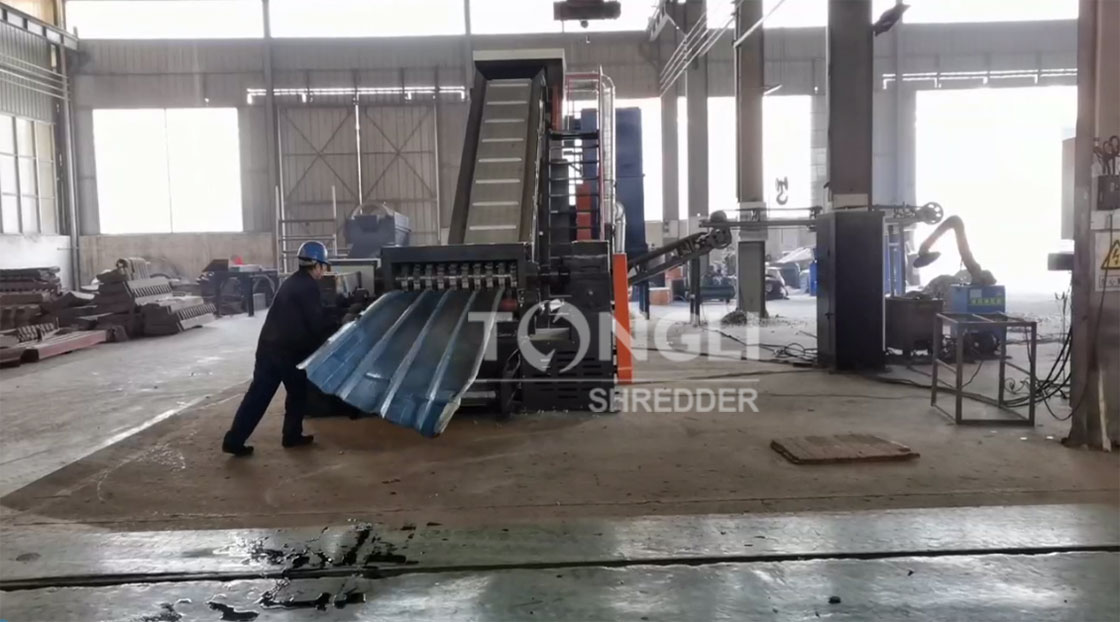 roof steel sheet shredder