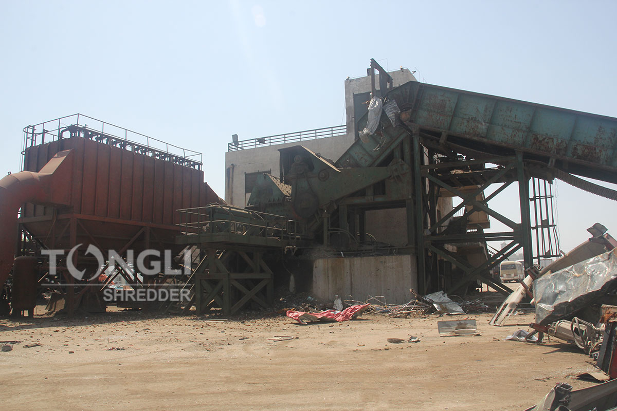 large metal hammer mill shredder