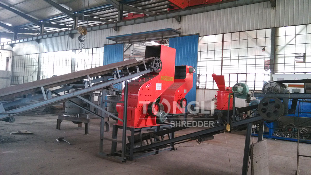 small metal hammer mill shredder