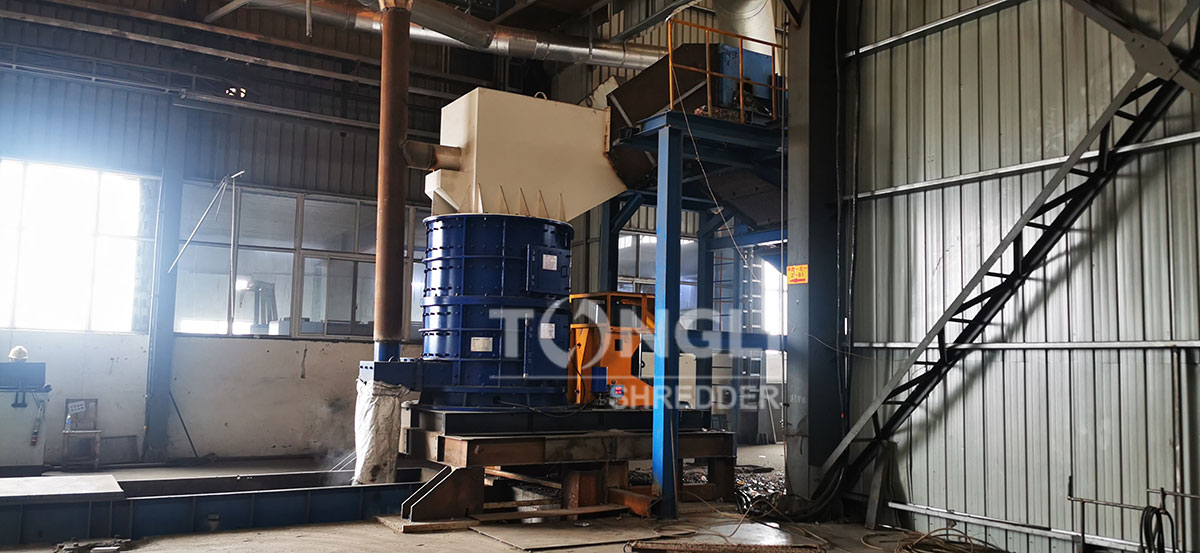 used baled cans crushing and sorting production line