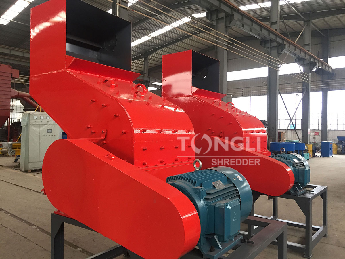 small horizontal hammer mill shredder