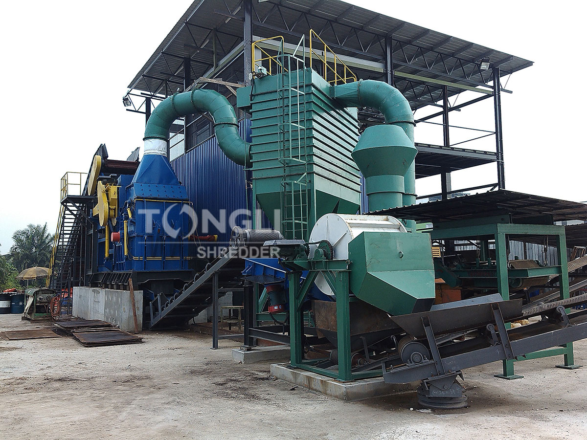 large scrap steel crushing production line